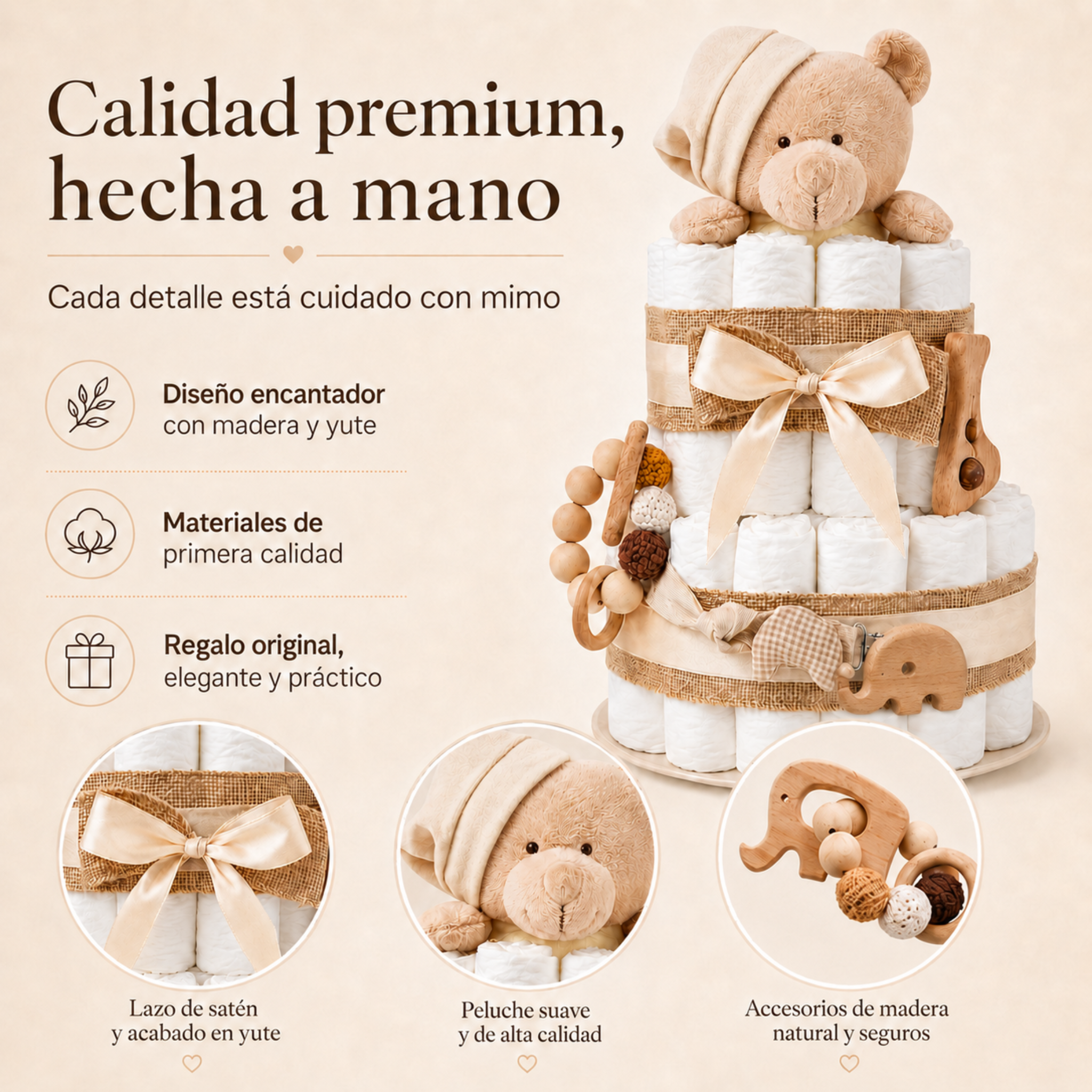 TARTA DE PAÑALES OSITO MIMO
